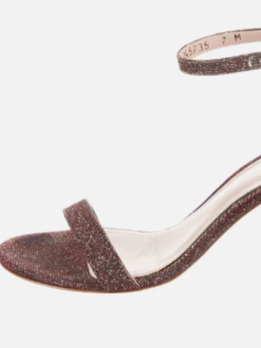Stuart Weitzman Bronze Glitter Heel